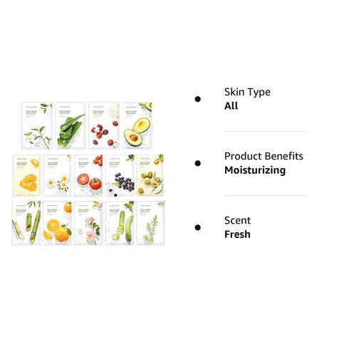Nature Republic Real Nature Mask Sheet 10pcs Original Korean Mask Sheet...