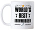 Ironworker Gifts. World's Best Iron Worker 11 Ounce Coffee Mug. Cup Gift Idea for Co-Worker....