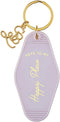 Santa Barbara Design Studio Keychain Lili + Delilah Small Gifts Vintage Motel Key Tag Key Ring, 3.5" Long, Happy Place (Lavender)...