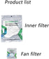 Original Rsenr R11 Electric Wearable Air Purifier Fan Filter*5, Inner White Filter*1...