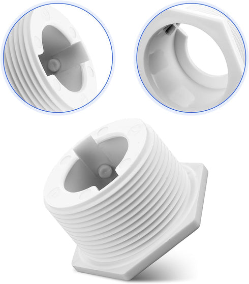 2 Pcs 6-500-00 Pool Cleaner Universal Wall Fitting (UWF) Connector Replacement Part Exact Fit for Zodiac Polaris 180 280 360 380 3900 Sport 480 Pr...