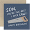 Old English Co. Funny Card for Son Birthday - 'Best I Ever Saw' Pun Birthday Card for Him - Male Birthday Card for Men - DIY Home Improvement Card...