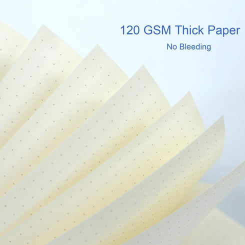2 Pack A4 Spiral Bullet Dotted Journal with 120gsm Thick Paper, Dot Grid Spiral Notebook with Plastic Hardcover and Elastic Band Closure, 74 Sheet...