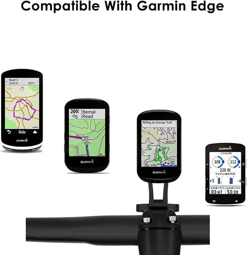 Thinvik Bike Computer Mount for Garmin Edge,Gopro Combo Mount,Compatible with All Garmin Series 1030 1000 830 820 810 530 520 510 500 25 20 GPS Co...