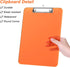 Rimilak Plastic Clipboards with Low Profile Metal Clip, Translucent Clip Board, 12.5 x 9 Inch Letter Size | Office Supply | back to school, Orange...