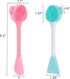 4 Pack Silicone Facial Cleansing Brush 4 in 1, Beomeen Double-Ended Silicone Face Exfoliating Wash Scrub Brush Dual Face for Face Skincare and Mas...