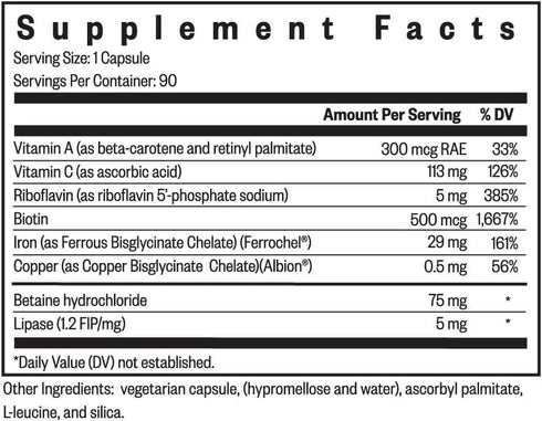 Seeking Health Optimal Iron - Supplement Supports Iron Metabolism & Aids Utilization - Formula with Vitamin C & Riboflavin to Support Absorption -...