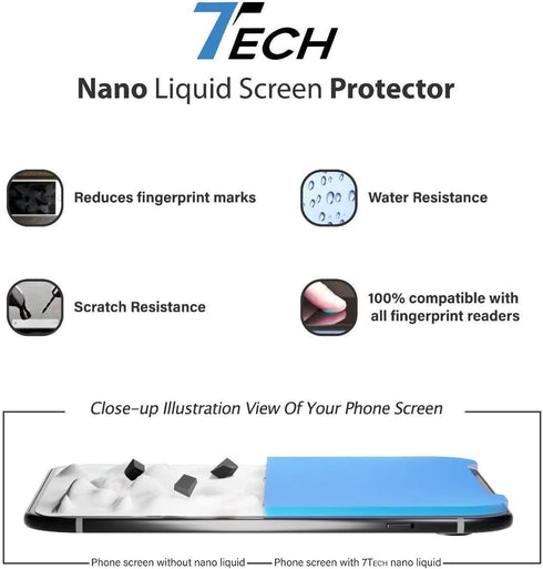 7TECH Phone Scratch Remover and Cracked Repair Liquid Liquid Glass Screen Protector | Universal Nano Protection Suitable for All Phones Tablets Sm...