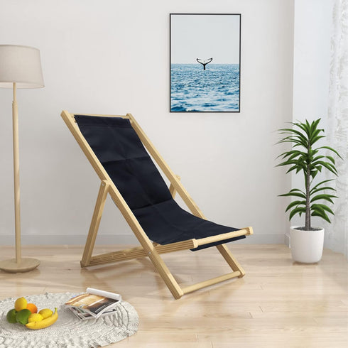 AHANDMAKER Beach Sling Chair Replacement Fabric, Black Casual Simple Beach Chair Replacement Oxford Cloth for Home Beach Chair Protect Replacement...