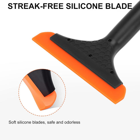 SetSail Shower Squeegee for Glass Doors, Small Squeegee for Shower Glass Door Mini Silicone Squeegee for Window, Door, Bathroom, Mirror, Car Windo...