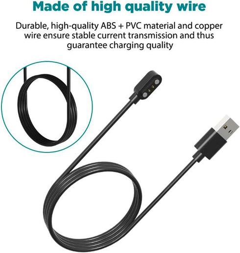 Smart Band Charging Cable Fast Charging PVC ABS Magnetic Charger for Xiaomi Haylou RS4...