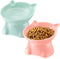 2 Pcs Plastic Elevated Cat Bowls Tilted Cat Food Bowls, Raised Cat Water Bowl Cat Elevated Bowls Kitten Supplies Cat Accessories for Food and Wate...
