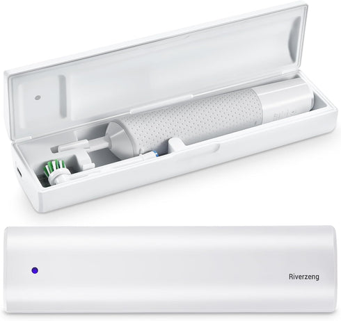 Portable Electric Toothbrush Case, Rechargeable Travel Home Toothbrush Cleaner Case Fits for Oral-B Philips etc Most Electric Toothbrush Heads and...