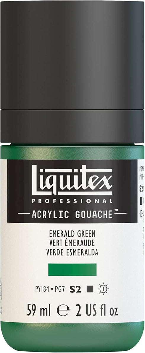Liquitex Professional Acrylic Gouache, 2-oz (59ml) Bottle, Emerald Green...