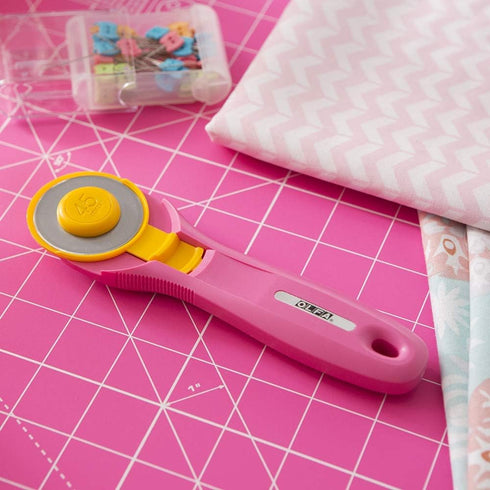 Olfa 1132645 45mm Fairy Floss Pink Splash Rotary Cutter, Multicolor...