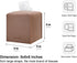 Tissue Box Cover 5X5X5'' PU Leather Tissue Holder Square Tissue Cube Box Organizer for Bathroom Vanity Countertop, Car, Night Stands, Office, Home...