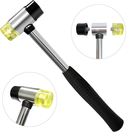 Ring Sizer Measuring Tools Plastic Ring Mandrel Ring Sizer Belt Metal Ring Gauge with Rubber Hammer for Measure Finger Rings Size Tools...