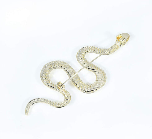 Vintage Green Crystal Eye Cobra Snake Animal Large Safety Pins Brooch for Women Bag Cardigan Hat Scarf Pins...