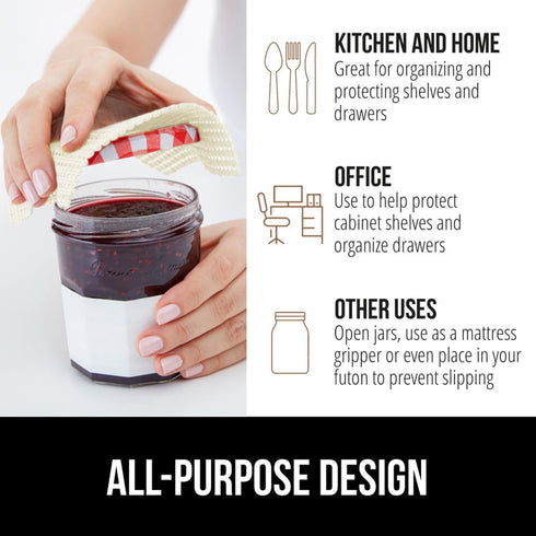 GORILLA GRIP powerGRIP Drawer Shelf and Cabinet Liner, Thick Strong Hold, Non-Adhesive Liners Protect Kitchen Cabinets and Cupboard, Bathroom Draw...