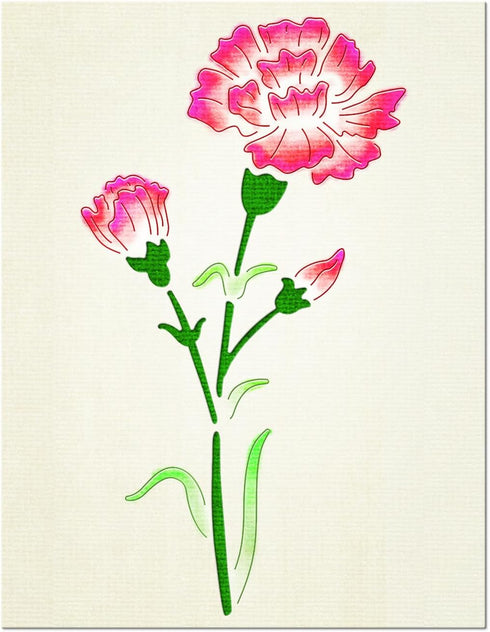 Patchwork Carnation Flowers Die Cuts for Card Making, Paper Embossing Metal Cutting Dies Kit Templates, Storage Pockets Supplies, Photo Frame Albu...
