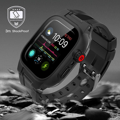 Waterproof Case for Apple Watch Series 8/7 41mm, IP68 Certified Waterproof Shockproof Impact Resistant Apple iWatch Full Body Protective Case with...