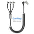 Coiled 90 Degree USB C to Lightning Cable for Apple Carplay(No Support iPhone 15 Carplay&Android Auto) MFi Certified Multi USB Coiled 90 Degree iP...