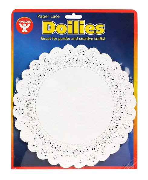 Hygloss Round Paper Doilies - 100 Pcs. 10-Inch - Decorative White Lace Doilies - Disposable and Food Grade Safe...