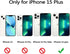 LANJINDENG Compatible with iPhone 15 Plus Case Golden Starry Moon Butterfly Design for Women Girls, Military Grade Shockproof Bumper Anti-Scratch ...