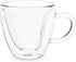 Pinky Up Kendall Heart Shaped Glass Tea Cups with Handle, Double Walled Coffee Mugs, Drinking Glasses for Hot Chocolate Milk, Latte, Eggnog, Cockt...