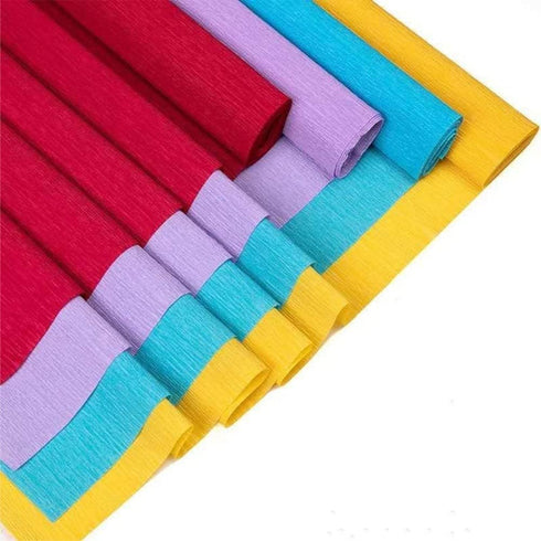 70g Premium Crepe Paper Roll for Flower Making White Green Pink Crepe Paper Sheets Streamer,10in Width, 8ft Length (Cream)...