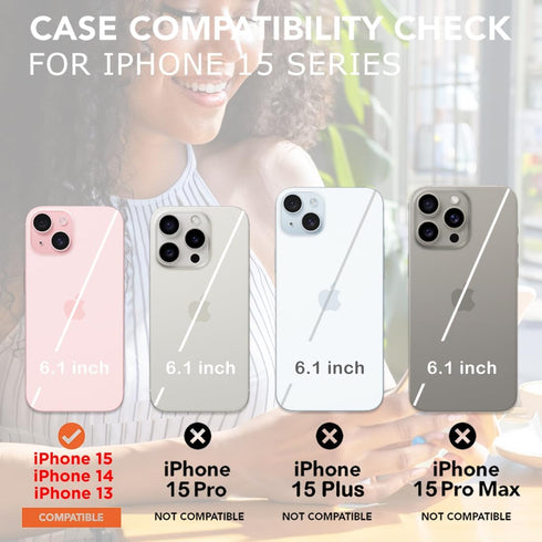 uCOLOR for iPhone 13/14/15 Wallet Case with Card Holders for Women, Crossbody Zipper Protective Leather Case with Strap Wrist Ring RFID Protective...