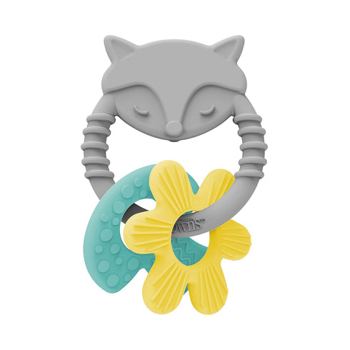 Dr. Brown's Learning Loop Fox, Baby Teether Ring with Multiple Shapes & Textures, Soft 100% Silicone, BPA Free, 3m+...