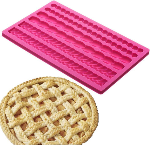 Palksky Pie Crust Impression Mat/Fondant Molds Silicone Mold Cake Decoration Molds for Chocolate Fondant Sugarcraft Pastry Cupcake Toppers...