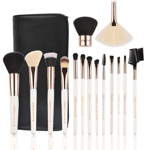 Z'OREYA Makeup Brushes Set,15pcs Rose Gold Luxury and Fashion Makeup Brushes,Professional Premium Synthetic Foundation Powder Concealers Eye Shado...