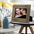 BELLA BUSTA-15 Years of marriage-Happy Anniversary-15th Anniversary- Engraved Leather Picture Frame (5 x 7 Horizontal) light brown...