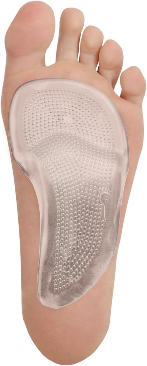 Dr. Frederick's Original Self-Adhesive Metatarsal and Arch Support Insole Gel Pads - 2 Pieces - Generous Ball of Foot Cushions for Arch Support, P...