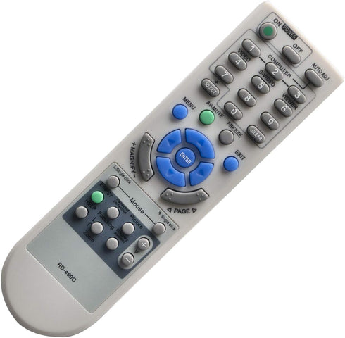 RD-450C Remote Control Replace for NEC Projector NP100, NP110, NP110+, NP115, NP115+ NP1200, NP210, NP210+, NP215, NP216 NP2200, NP300, NP300+, NP...