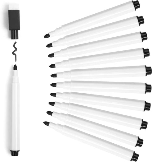 20Pcs Black Magnetic Dry Erase Markers, Small Dry erase Markers Fine Point Tip WhiteBoard Markers for Kids Teachers Office School Supplies...