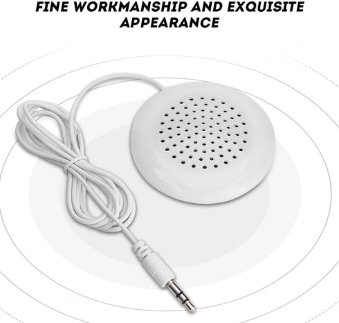 3.5mm Mini Pillow Speaker, DIY Pillow Speaker, Pillow Speaker, 3.5mm Mini Stereo Speaker for MP3 Phone Portable CD (White)......