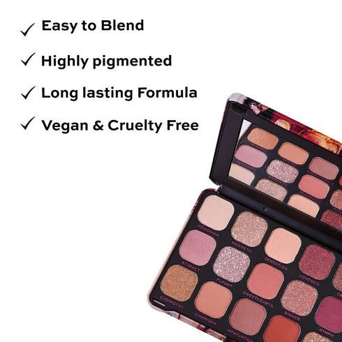 Revolution Beauty, Forever Flawless Eyeshadow Palette, 18 Pigmented Shades, Nude & Warm Pressed Powder Mattes, Shimmers, Glitters, Allure, 15 X 0....