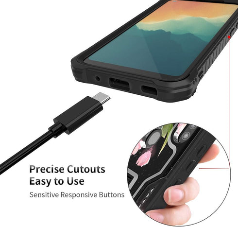 FITO for Samsung Galaxy A11 Case, Durable Shockproof Case for Samsung A11 Phone with Screen Protector, Built-in Kickstand, Unique Pattern Design (...