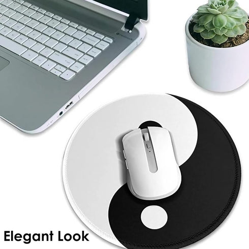 JANKOW Circular Tai Chi Mouse Pad - Yin Yang Design, Ideal for Students, Company Employees, and Esports Players (Tai Chi Pattern)...