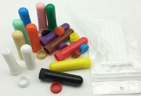 12 PCS Nasal Inhaler Tubes Kit Contains: 12 Empty Nasal Inhaler Tubes (with Wicks) 2 droppers...