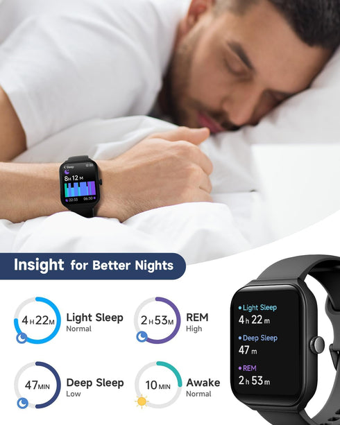 Smart Watch for Men Women Alexa Built-in, 1.95" Fitness Tracker with Answer/Make Calls, IP68 Waterproof/Heart Rate/Sleep Tracker/100 Sports, Fitne...