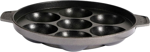 G & D Non Stick Appam Pan Appam Maker 7 Pits Appam Maker Appam Pan Patra Non Stick Appam with Stainless Steel Lid...