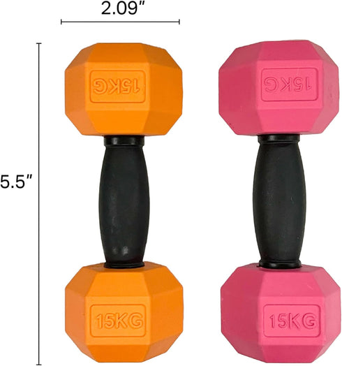 Friends Forever Dog Chew Toy, Interactive Treat Dispensing Toys, Dog Puzzle Fun Indoor Play, Non-toxic Durable Natural Rubber, Pink/Orange 2 Piece...