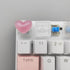 Personalized Cute Love Heart Keycap Handmade OEM Profile Keycap Base DIY Custom ESC Backlit Keycap for Mechanical Keyboard MX Switch (Pink)...