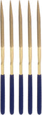uxcell Diamond Needle Files, 5mm x 180mm Titanium Coated Triangle Files Hand Tool with TPU Handle for Metal Stone Wood 5pcs...