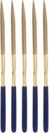 uxcell Diamond Needle Files, 5mm x 180mm Titanium Coated Triangle Files Hand Tool with TPU Handle for Metal Stone Wood 5pcs...