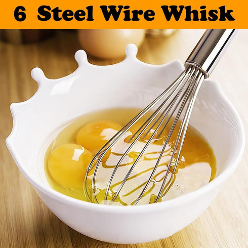 Stainless Steel Whisk Set, 3 Packs Balloon Whisk for Cooking, Whisking, Blending (8",10",12")...